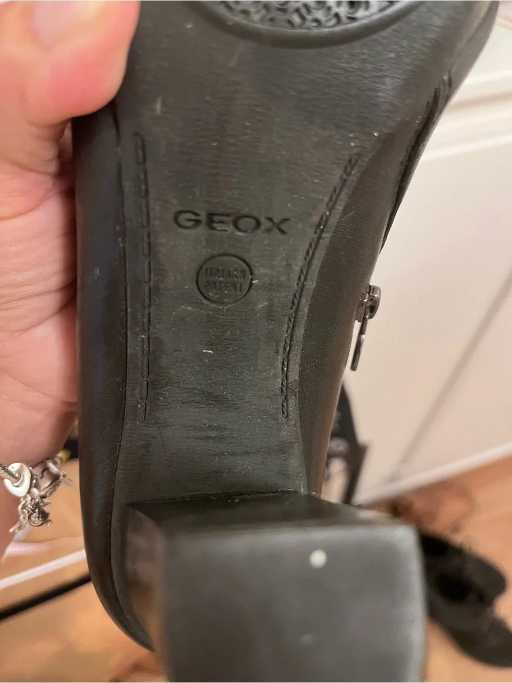 Geox Respira Black Leather Ankle Boots with Side Zippers - US Size 7.5